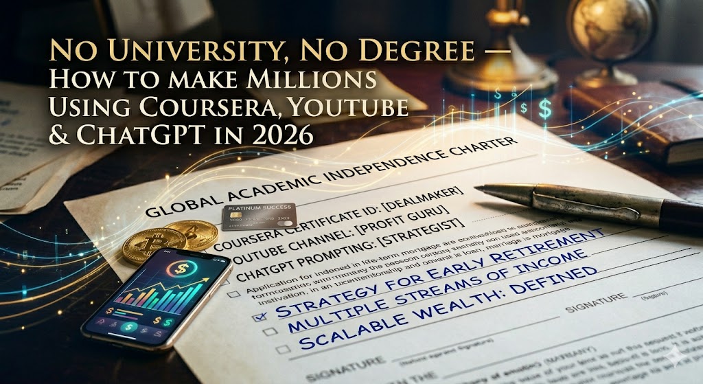 No University, No Degree — How to Make Millions Using Coursera, YouTube & ChatGPT in 2026