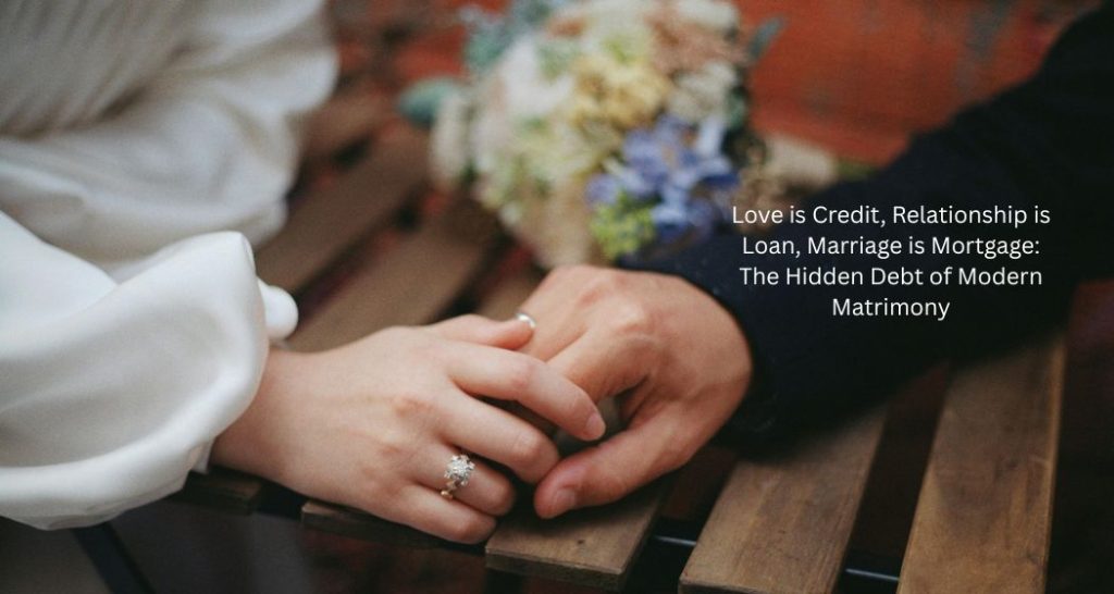 Love is Credit, Relationship is Loan, Marriage is Mortgage: The Hidden Debt of Modern Matrimony