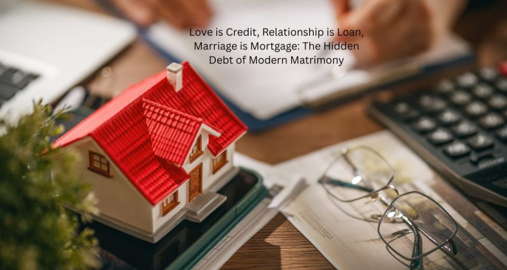 Love is Credit, Relationship is Loan, Marriage is Mortgage: The Hidden Debt of modern matrimony.