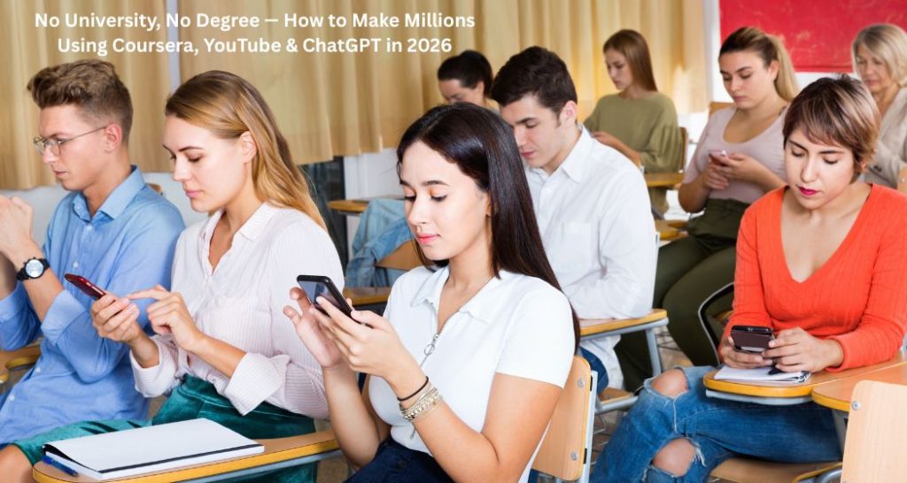 No University, No Degree — How to Make Millions Using Coursera, YouTube & ChatGPT in 2026