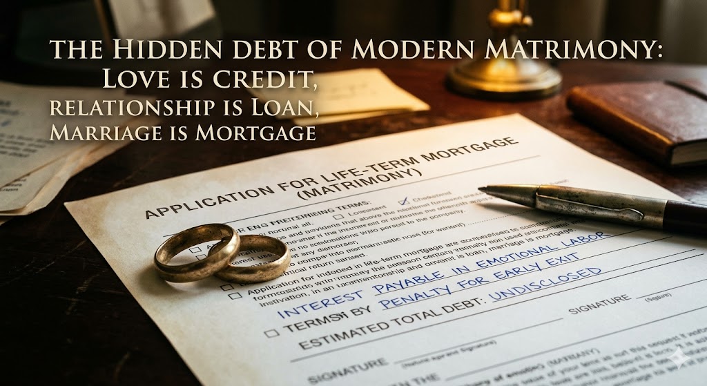 Love is Credit, Relationship is Loan, Marriage is Mortgage: The Hidden Debt of Modern Matrimony
